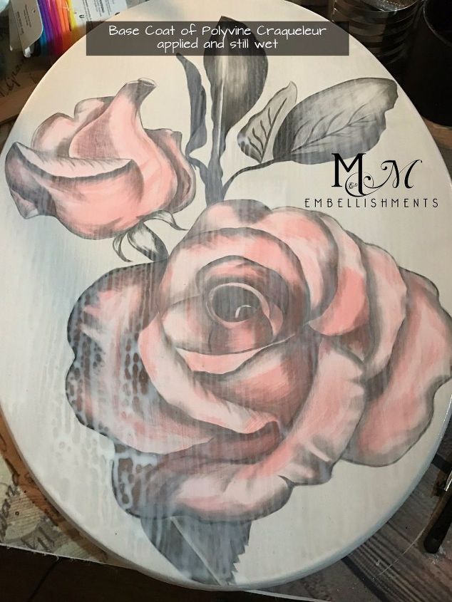 mesa inclinvel com rosa manchada mo stainpaintedfurnitureart