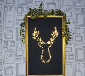 DIY Illuminated Deer Christmas Decoration