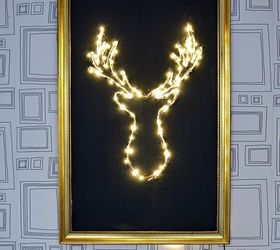 diy illuminated deer christmas decoration, pets animals