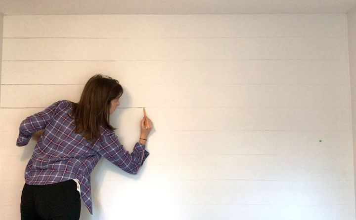 the easiest way to get a faux shiplap wall