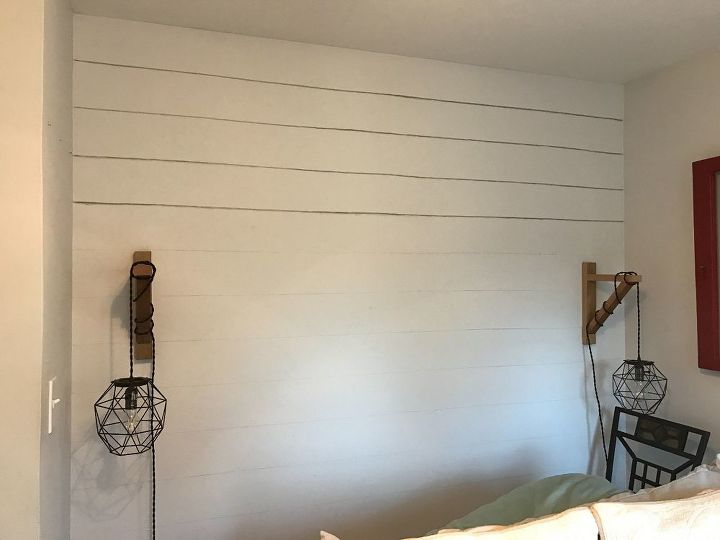 the easiest way to get a faux shiplap wall