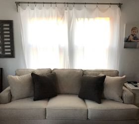 Rustic Curtain Rod Corbels With Sheet Curtains Hometalk