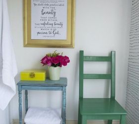 s give your kids the coolest bathroom with these 13 jaw dropping ideas, bathroom ideas, Stencil a wall and add some vintage frames