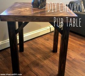 diy chevron pub table, painted furniture