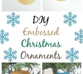 diy embossed christmas ornaments, christmas decorations, seasonal holiday decor