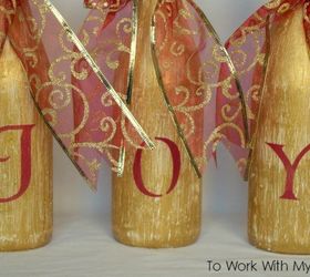 how to repurpose empty wine bottles into christmas decor, christmas decorations, home decor, how to