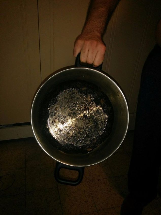 what is the best way to clean a burnt pot