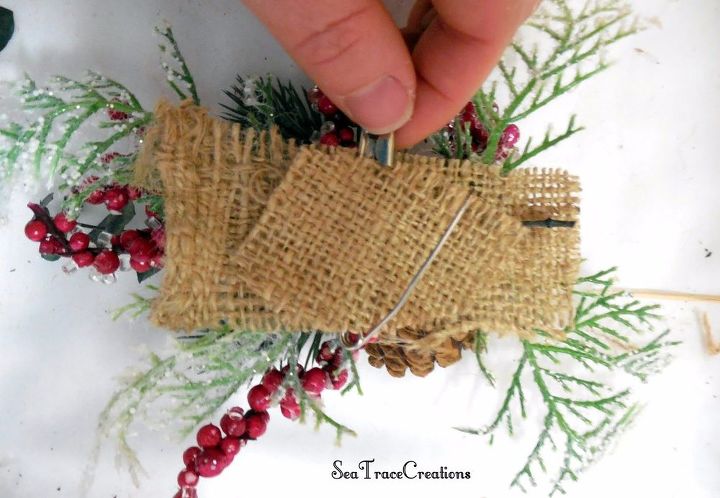 frugal four season burlap wreath, Add Seasonal Decor