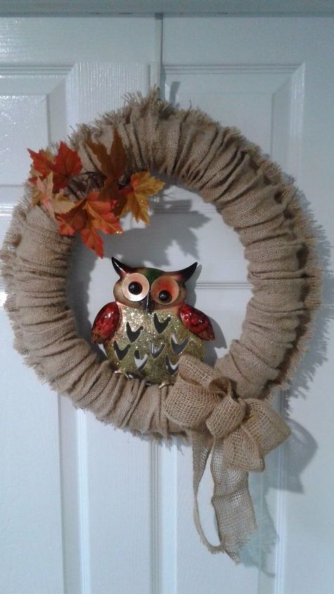 four season burlap wreath, crafts, wreaths