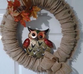 frugal four season burlap wreath, DIY Fall Wreath