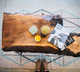 diy live edge coffee table with hairpin legs