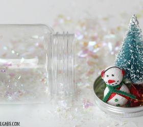diy snowman snow globe ornament, christmas decorations, seasonal holiday decor