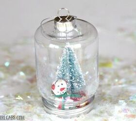 diy snowman snow globe ornament, christmas decorations, seasonal holiday decor