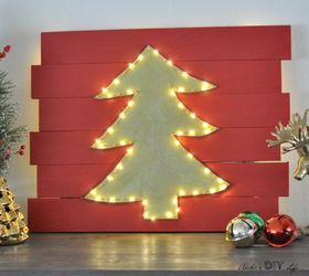 DIY Árbol de Navidad brillante con LEDs para decorar la pared