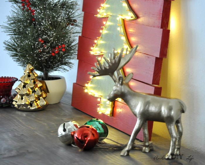 diy rbol de navidad brillante con leds para decorar la pared