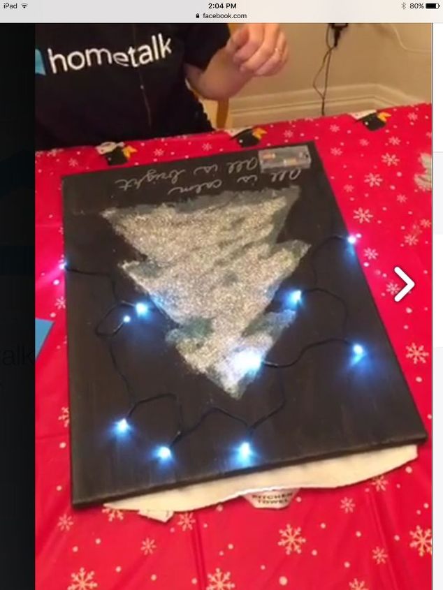 arte en lienzo con luces de navidad hometalk live diy