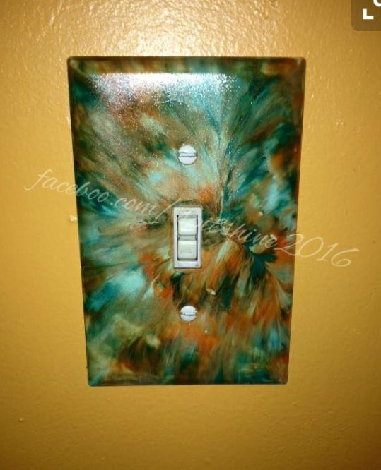 spruce up those plastic switch plates with unicorn spit, Here is my pinned pic