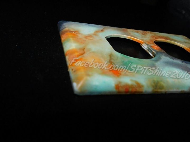 spruce up those plastic switch plates with unicorn spit, Looks like marble