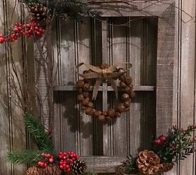turn this boring wood frame into stunning christmas decor heres how , christmas decorations, home decor