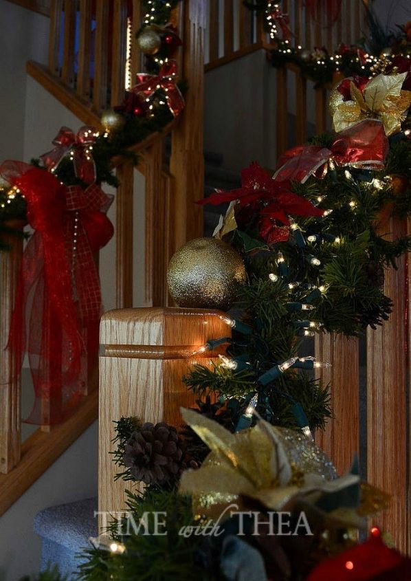 s forget your tree this will make you rethink where you hang ornaments, christmas decorations, seasonal holiday decor, Twist them around your banister