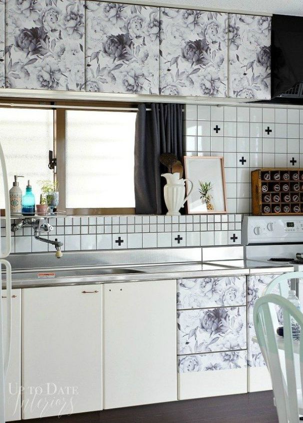 11 temporary kitchen updates that look amazing, Upgrade your cabinets with contact paper