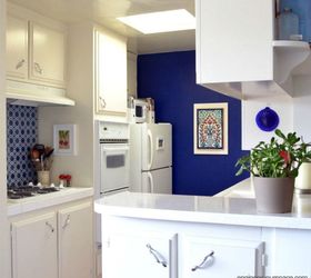 11 temporary kitchen updates that look amazing, Make removable painted contact paper walls