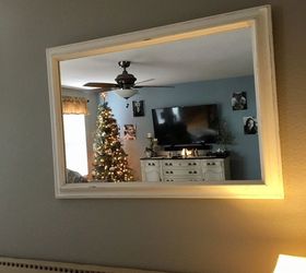 easy christmas diy stamped mirror, home decor, Before