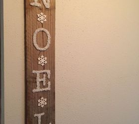rustic snowy noel sign, crafts