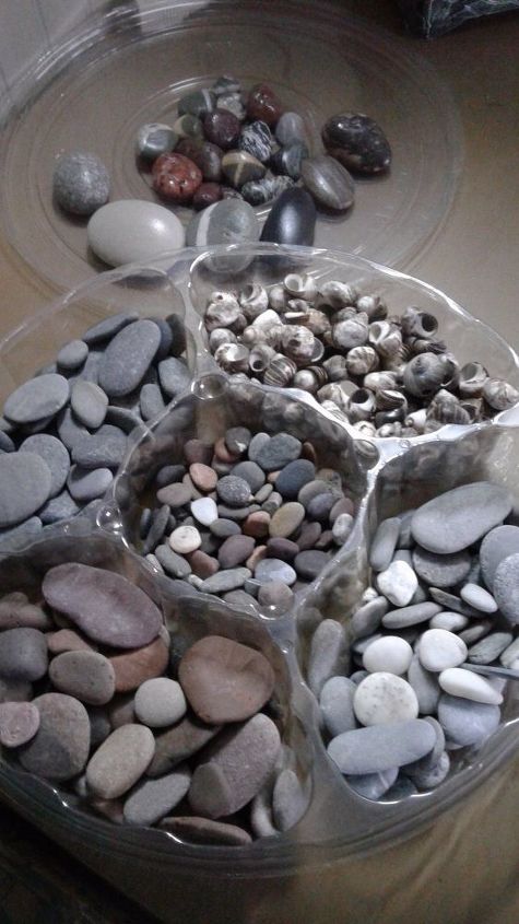 pebble art family in a shadow box frame