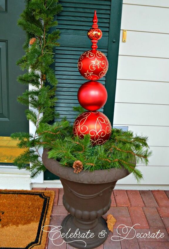 christmas ornament topiary