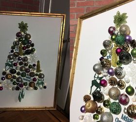 light up ornament tree on canvas, christmas decorations, seasonal holiday decor