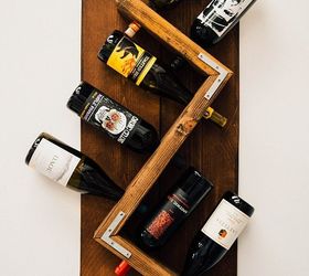 diy industrial wall mounted wine rack