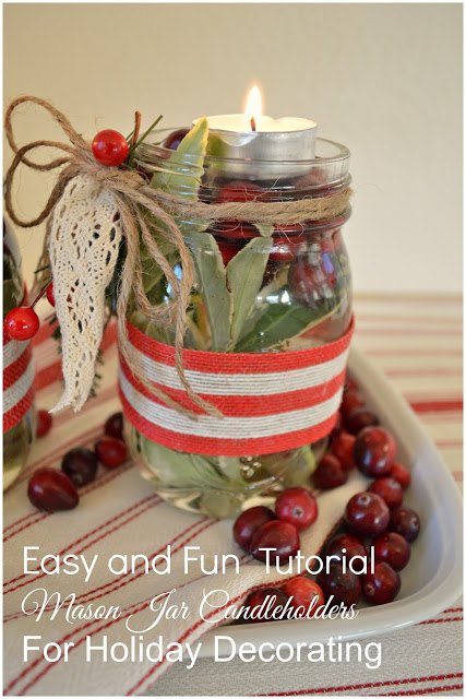 mason jar candleholder tutorial, how to, mason jars