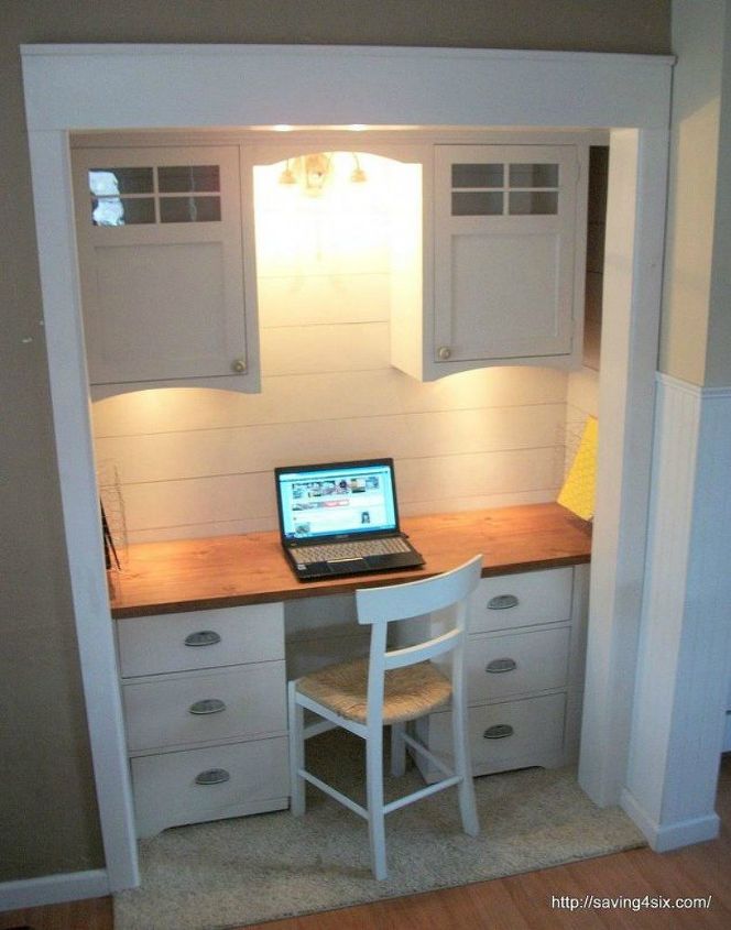 s you might rethink your home office when you see these brilliant ideas, home decor, home office, This one made in a clothes closet