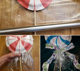 diy large lollipops wrapped candy peppermint decor or tree toppers , home decor
