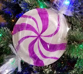 diy large lollipops wrapped candy peppermint decor or tree toppers , home decor