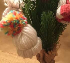 mini stocking hat ornaments or package toppers