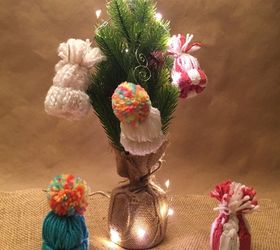 Mini Stocking Hat Ornaments or Package Toppers