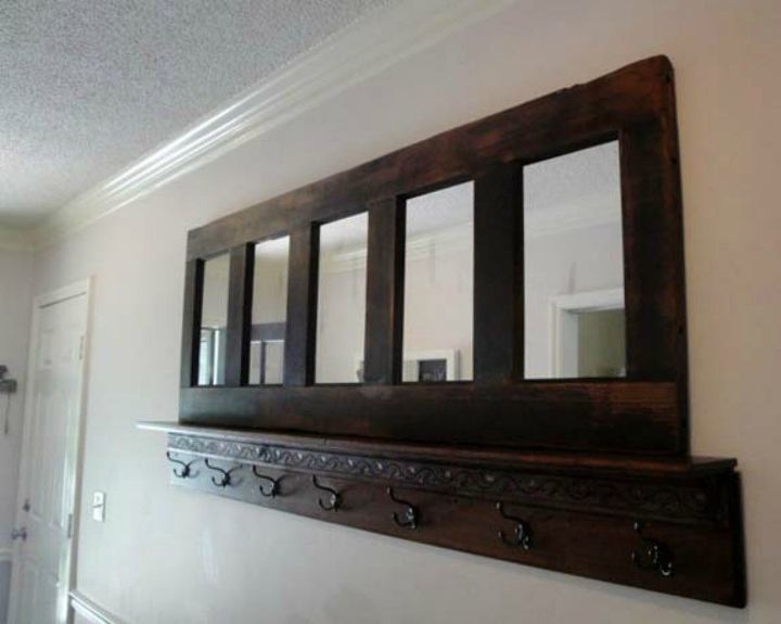 s 13 clever ways to hang up your jackets, Flip a door into a stunning mirror hanger