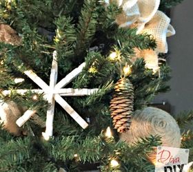 diy clothespin snowflake ornament, christmas decorations, seasonal holiday decor