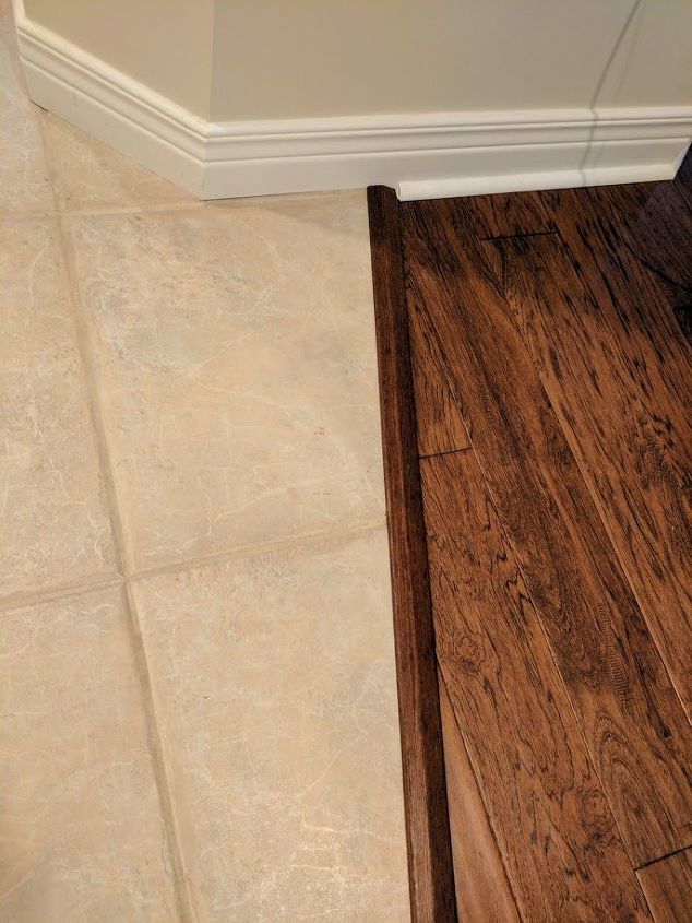 Transitioning Hardwood Floor To Tile Floor Is There A Better Way Hometalk