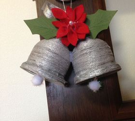 diy christmas silver bells made from recyclables 