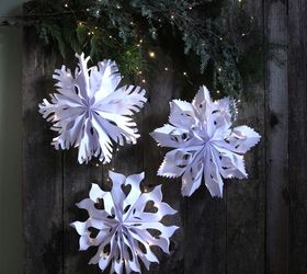 giant snowflake pendants from paper bags