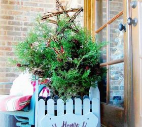 Christmas With Stencils~Rustic Planters