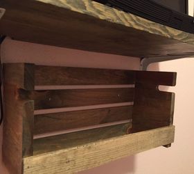 rustic shelf from wooden crate, shelving ideas