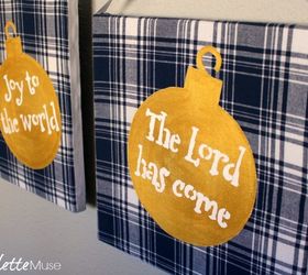 how to make your own stencil flannel christmas sign, crafts, how to