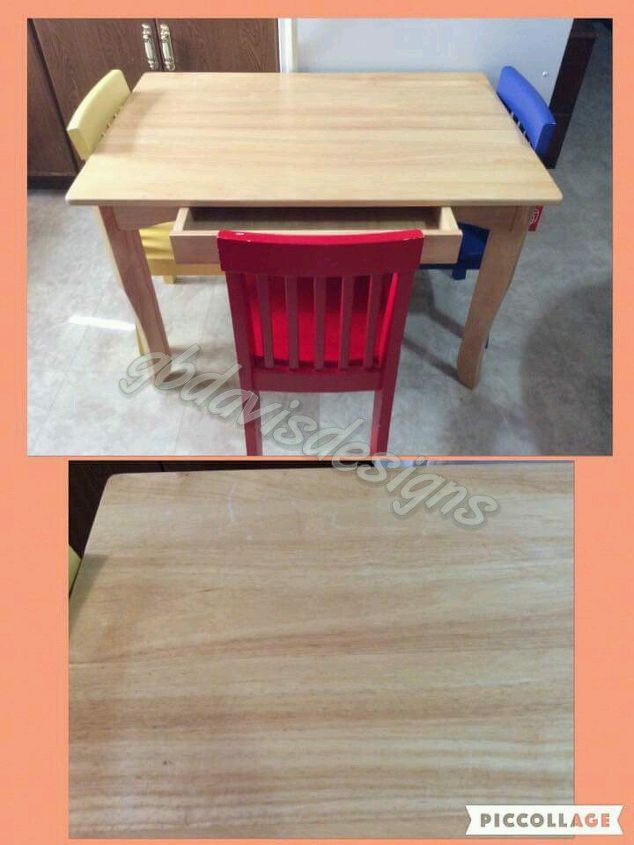 mesa y sillas infantiles de colores, Set que encontr en un sitio de venta de Facebook por 50 d lares