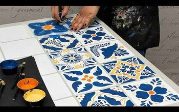 Cómo estarcir una mesa de azulejos de talavera mexicana