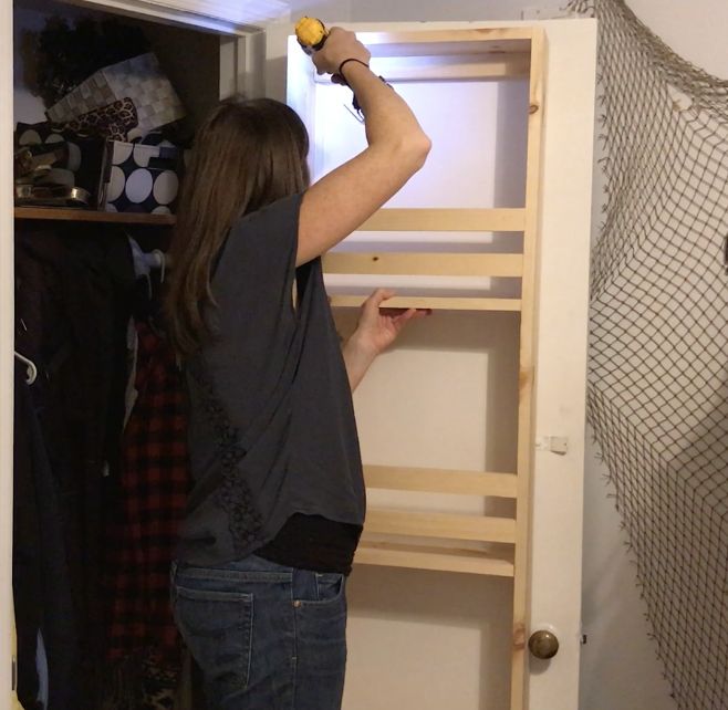 closet door built in storage