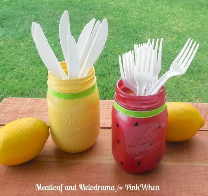 14 exciting mason jar ideas you just have to try, 3 This cutlery holder for your BBQ table